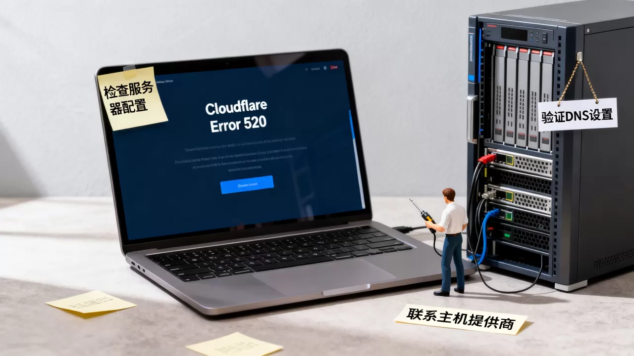 Cloudflare Error 520错误怎么解决？520错误原因及修复方法
