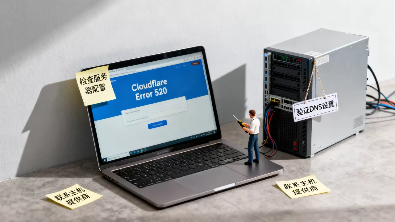 Cloudflare Error 520错误怎么解决？520错误原因及修复方法
