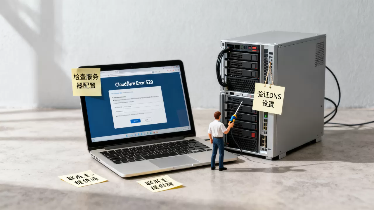 Cloudflare Error 520错误怎么解决？520错误原因及修复方法