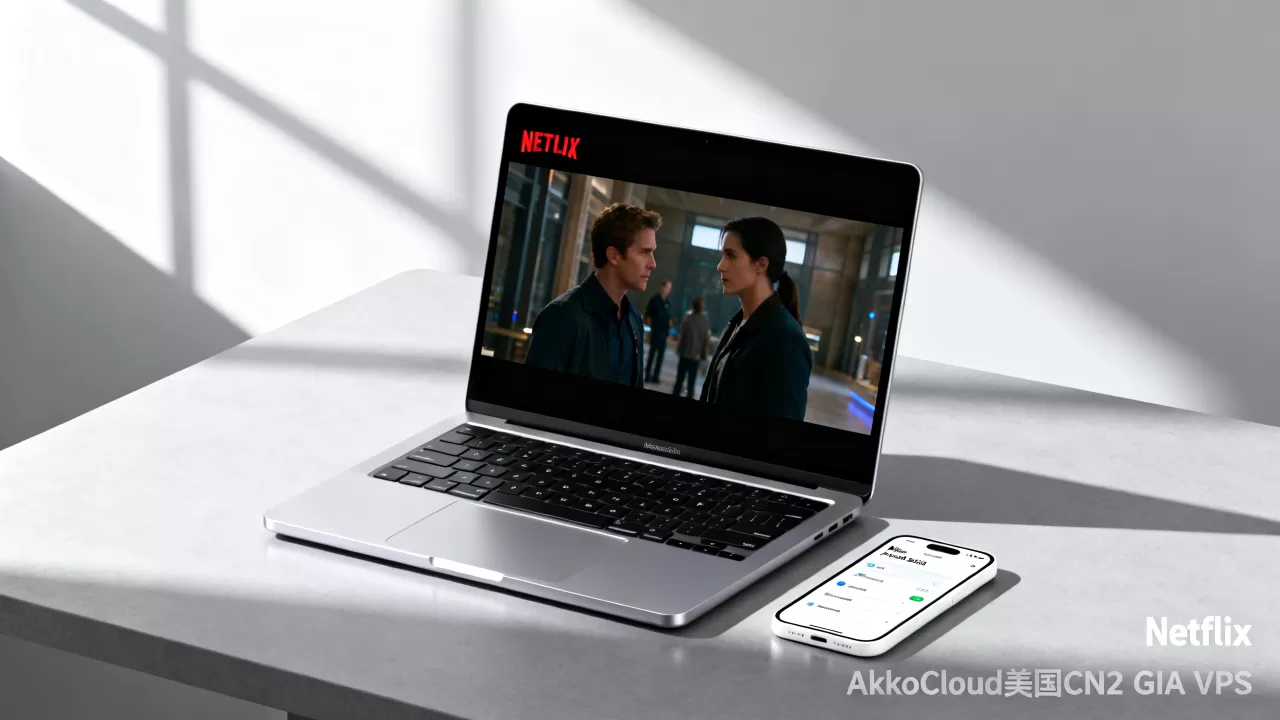 AkkoCloud美国CN2 GIA VPS能看奈飞吗？解锁Netflix视频