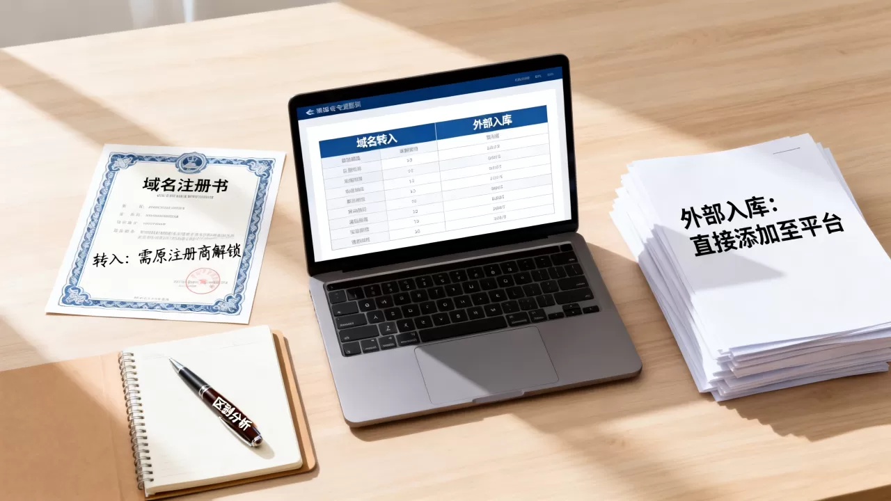 域名转入和外部入库区别是什么？域名转入和外部入库哪个更好