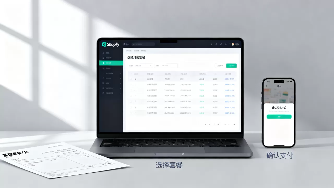 Shopify月租怎么付？Shopify支付月租套餐教程