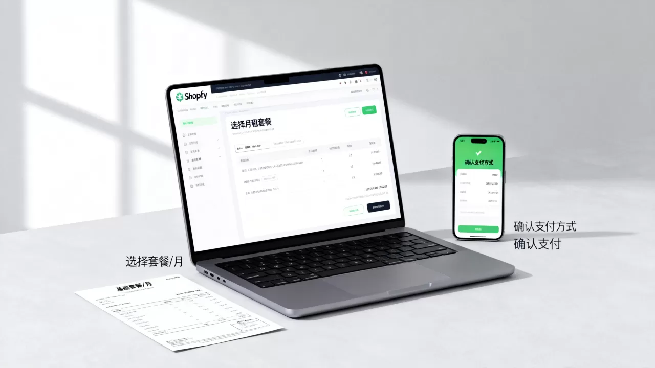 Shopify月租怎么付？Shopify支付月租套餐教程