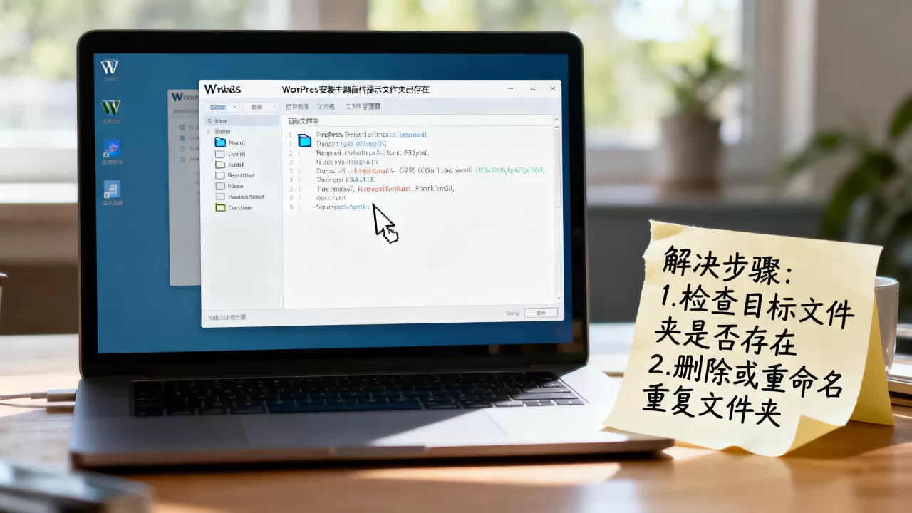 WordPress安装主题插件提示文件夹已存在怎么办？如何解决目标文件夹已存在