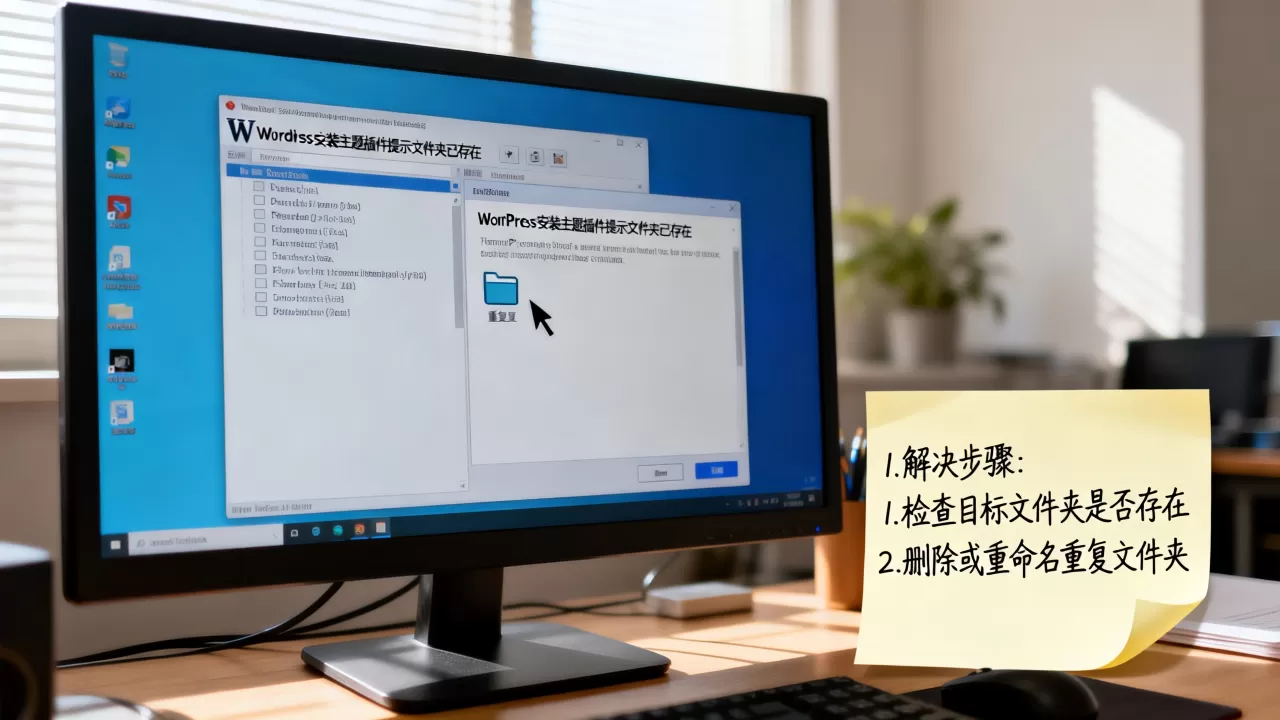 WordPress安装主题插件提示文件夹已存在怎么办？如何解决目标文件夹已存在