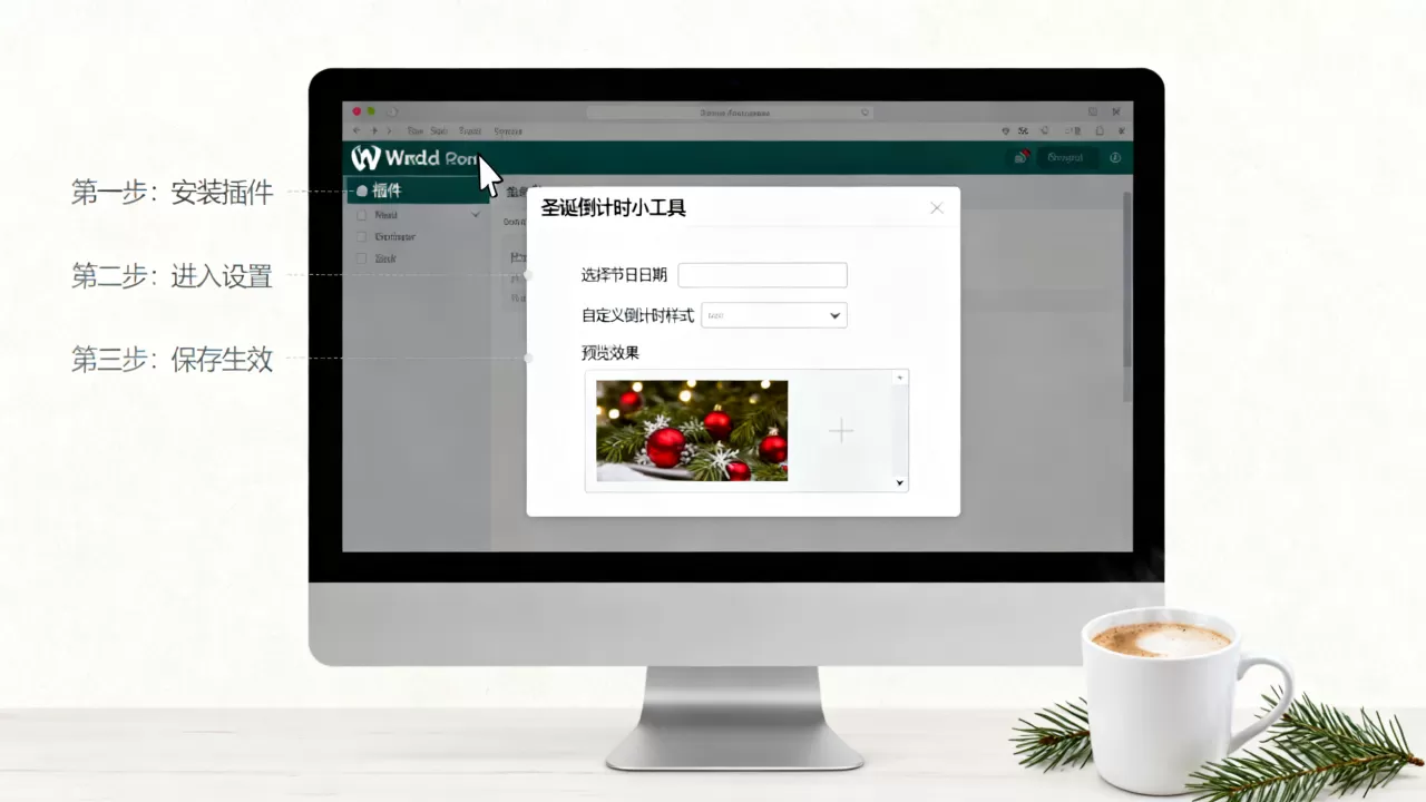 WordPress圣诞倒计时小工具怎么用？如何设置节日倒计时
