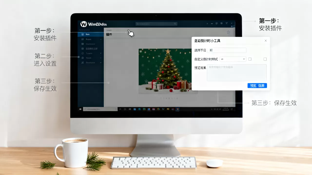 WordPress圣诞倒计时小工具怎么用？如何设置节日倒计时