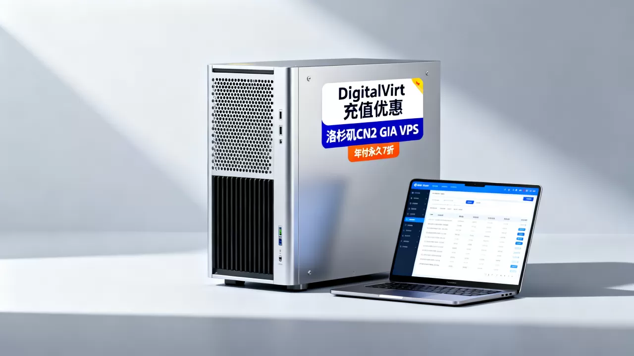 洛杉矶CN2 GIA VPS年付永久7折是真的吗？DigitalVirt充值优惠活动