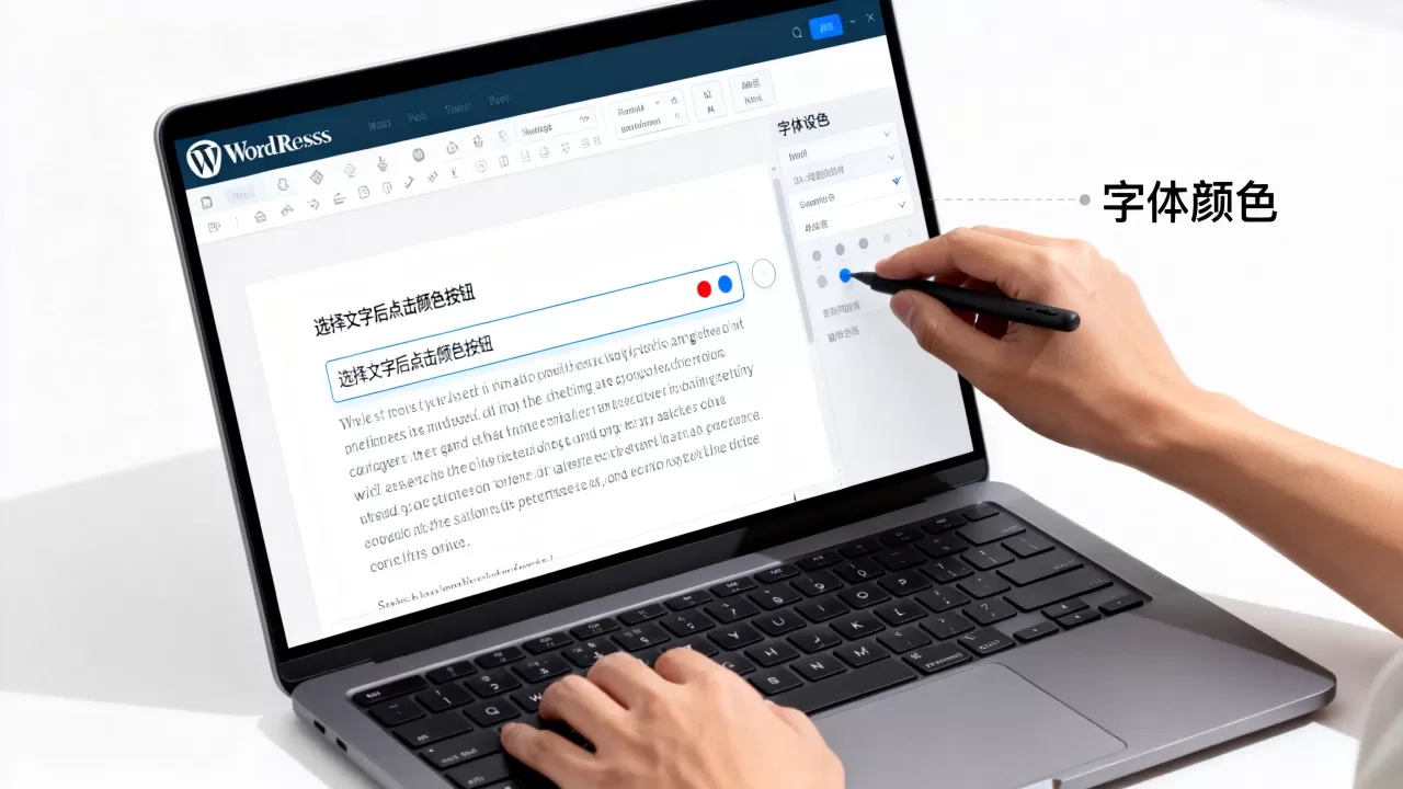 WordPress怎么改字体颜色？wordpress修改文章正文字体方法