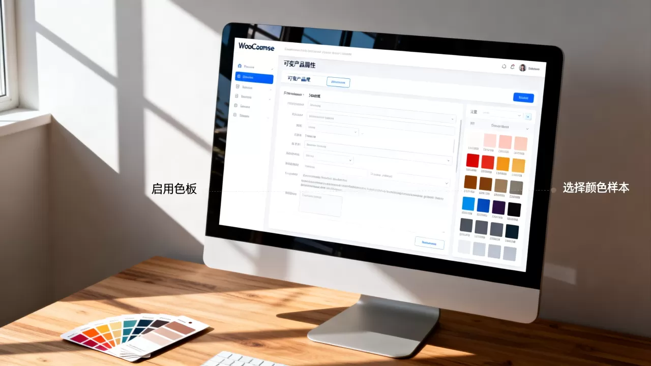 WooCommerce可变产品属性怎么启用色板？色板选项设置教程