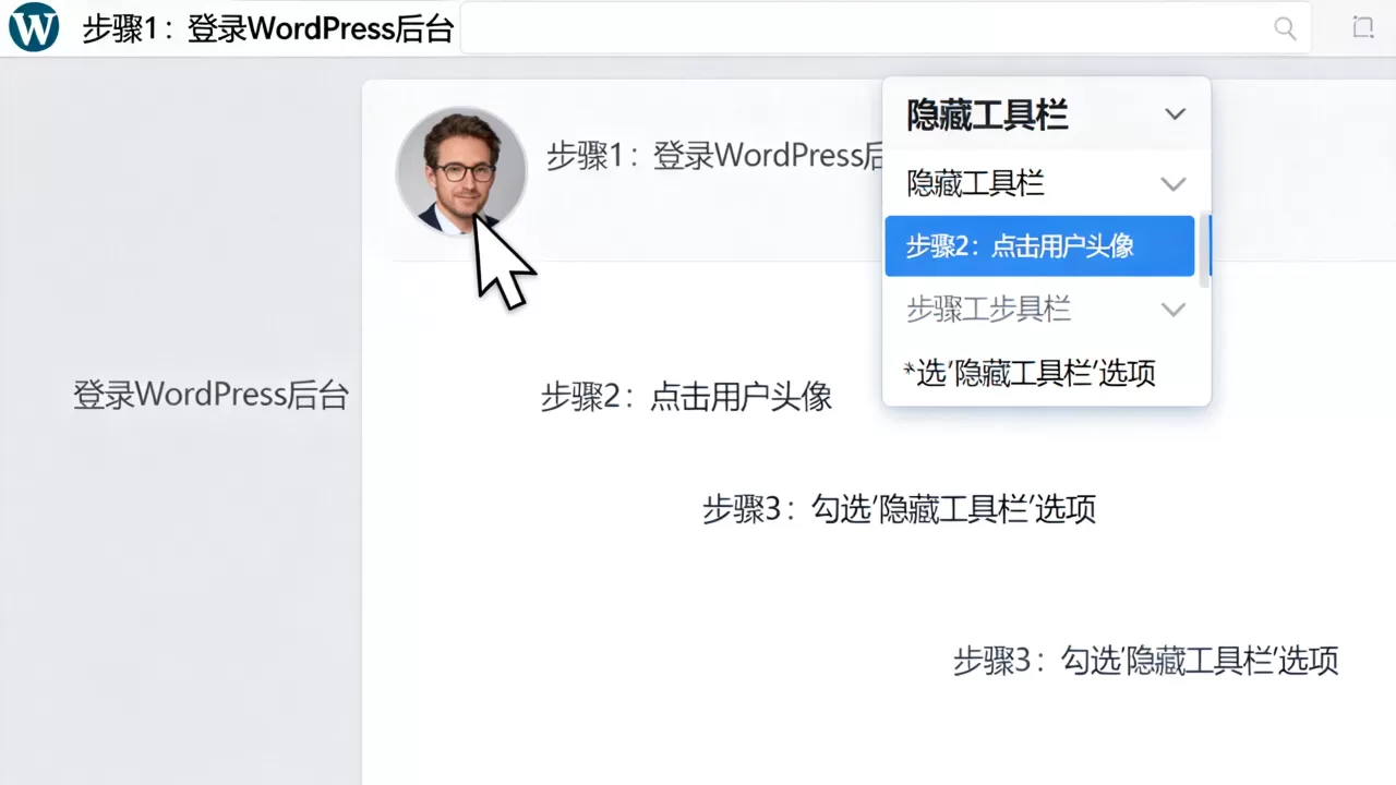 如何隐藏WordPress站点工具栏？WordPress后台工具栏怎么关闭