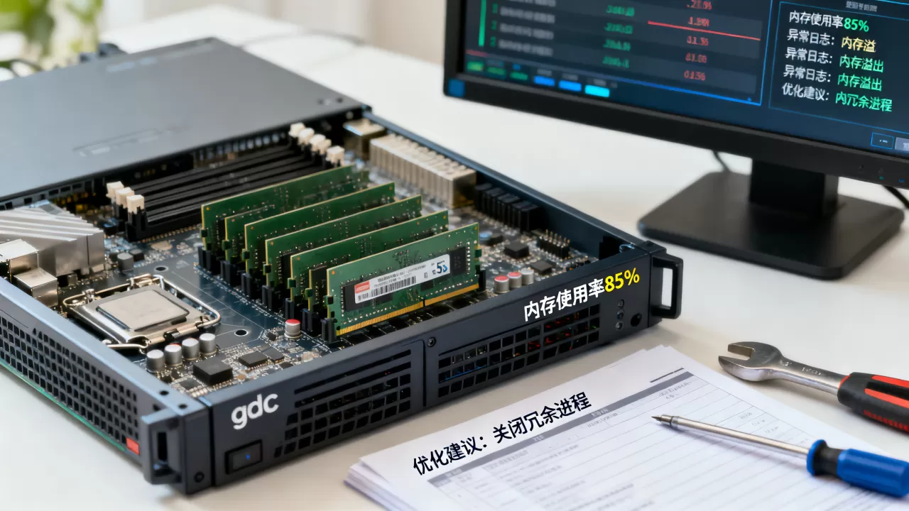 gdc服务器内存显示异常是怎么回事？gdc服务器内存占用高怎么解决