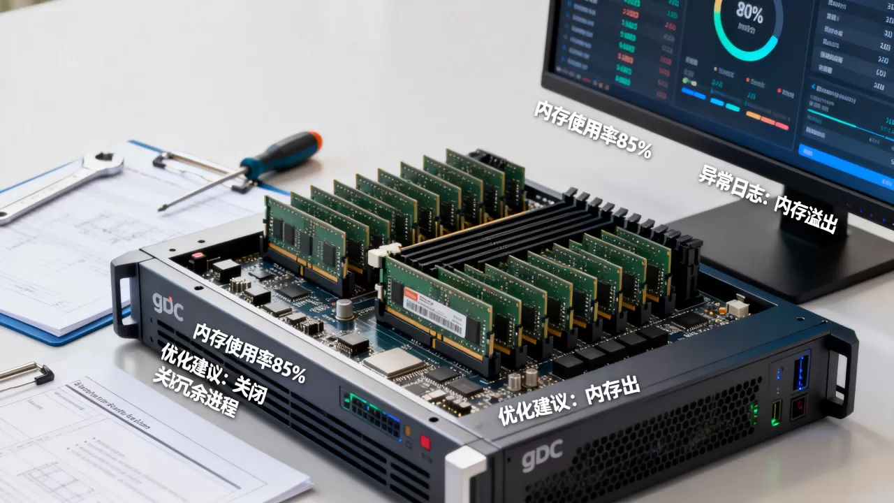 gdc服务器内存显示异常是怎么回事？gdc服务器内存占用高怎么解决