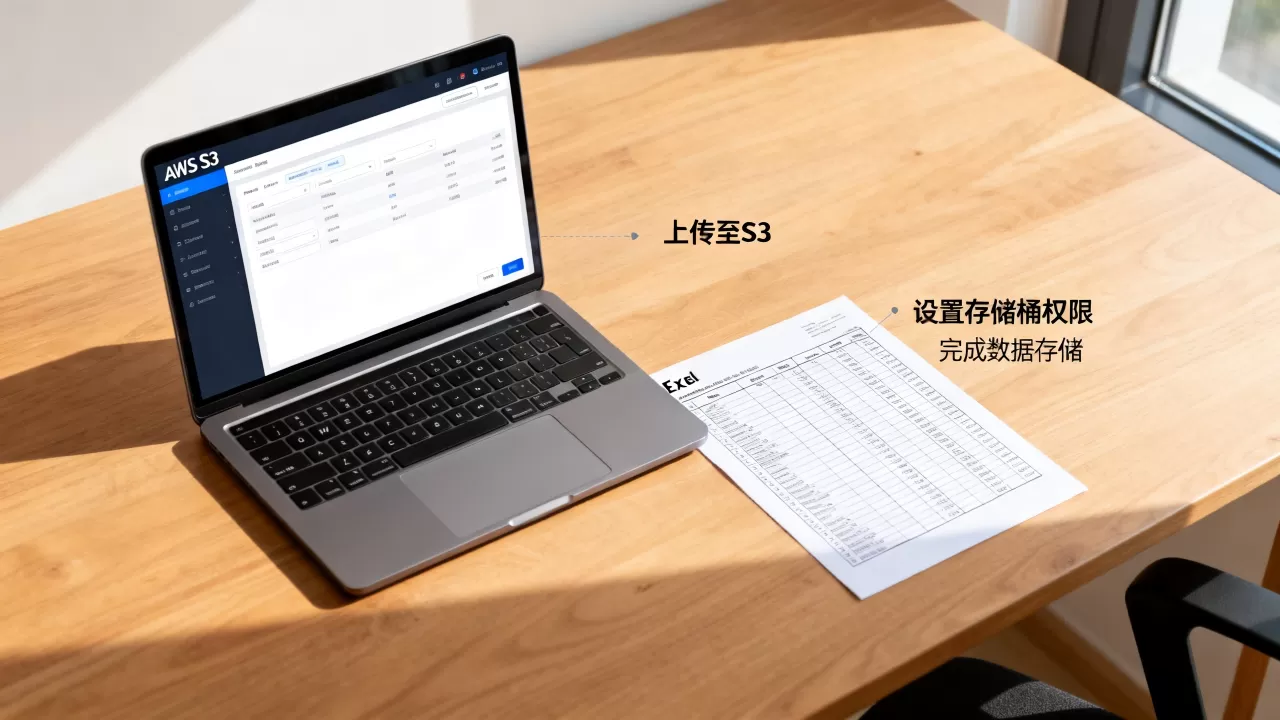 如何用AWS存储表格数据？AWS S3存储Excel表格教程