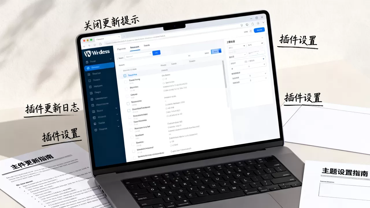 WordPress插件和主题如何关闭更新提示，wordpress关闭后台更新提示