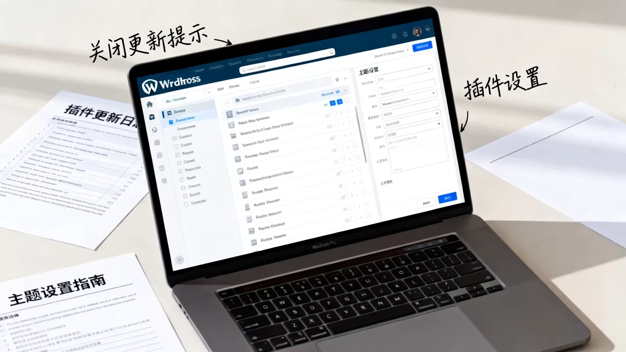 WordPress插件和主题如何关闭更新提示，wordpress关闭后台更新提示