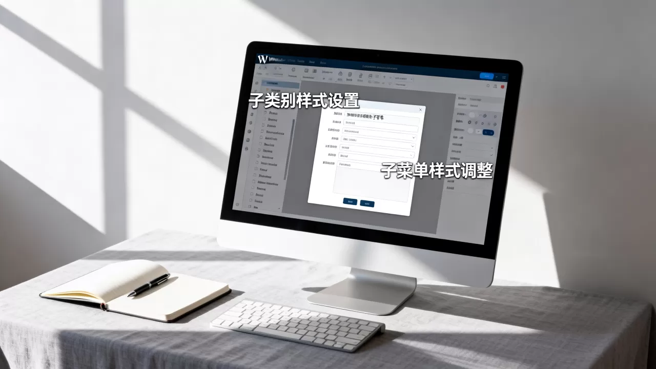 WordPress如何隐藏或设置子类别样式？子菜单样式怎么改