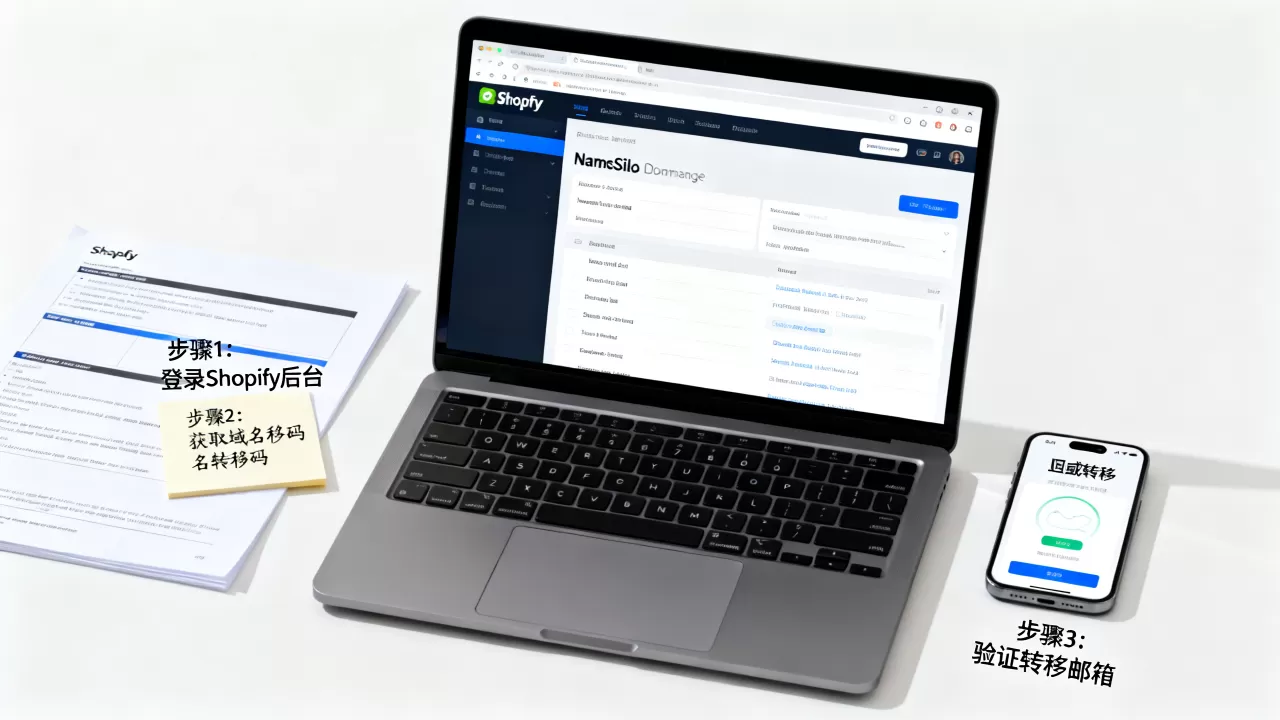 Shopify域名如何迁移至NameSilo？域名转移详细步骤