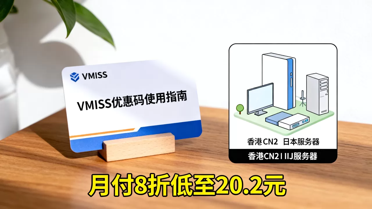 VMISS优惠码怎么用？香港CN2日本IIJ月付8折低至20.2元
