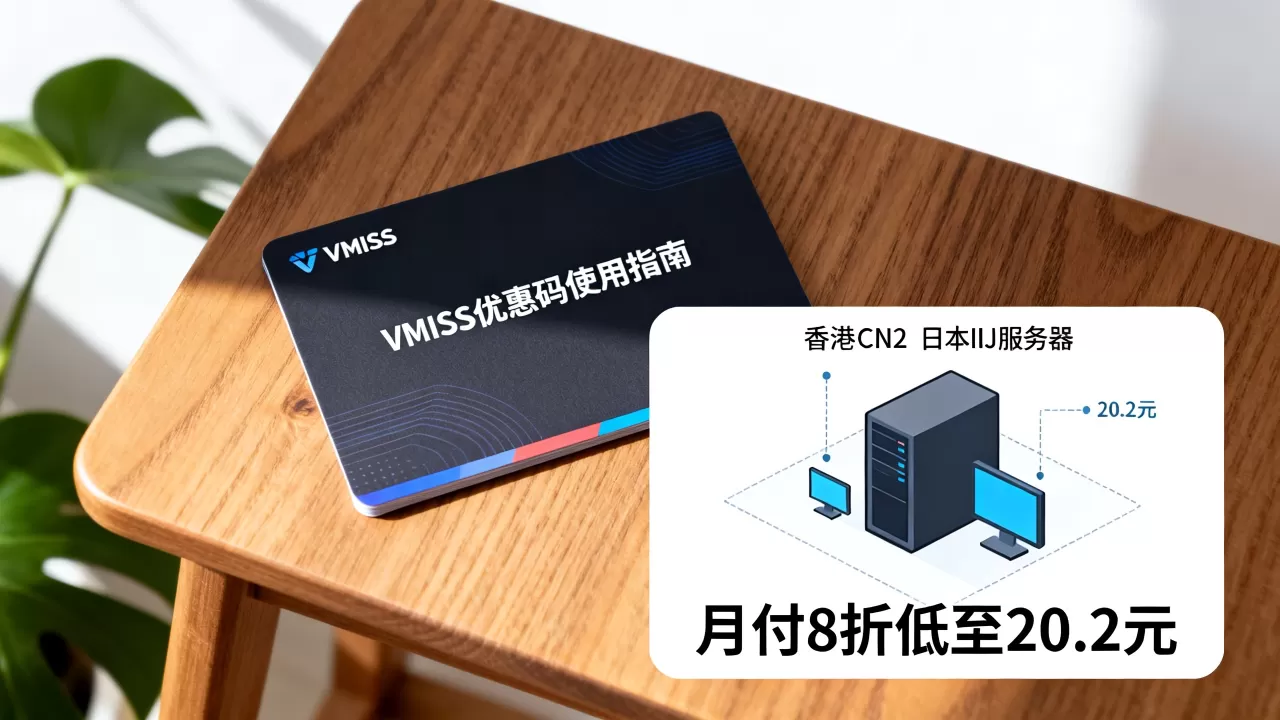 VMISS优惠码怎么用？香港CN2日本IIJ月付8折低至20.2元