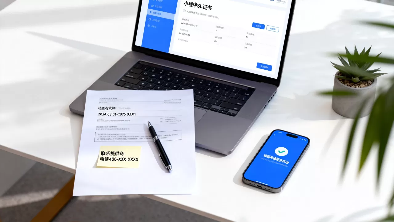 小程序SSL证书到期怎么处理？小程序SSL证书到期续期流程