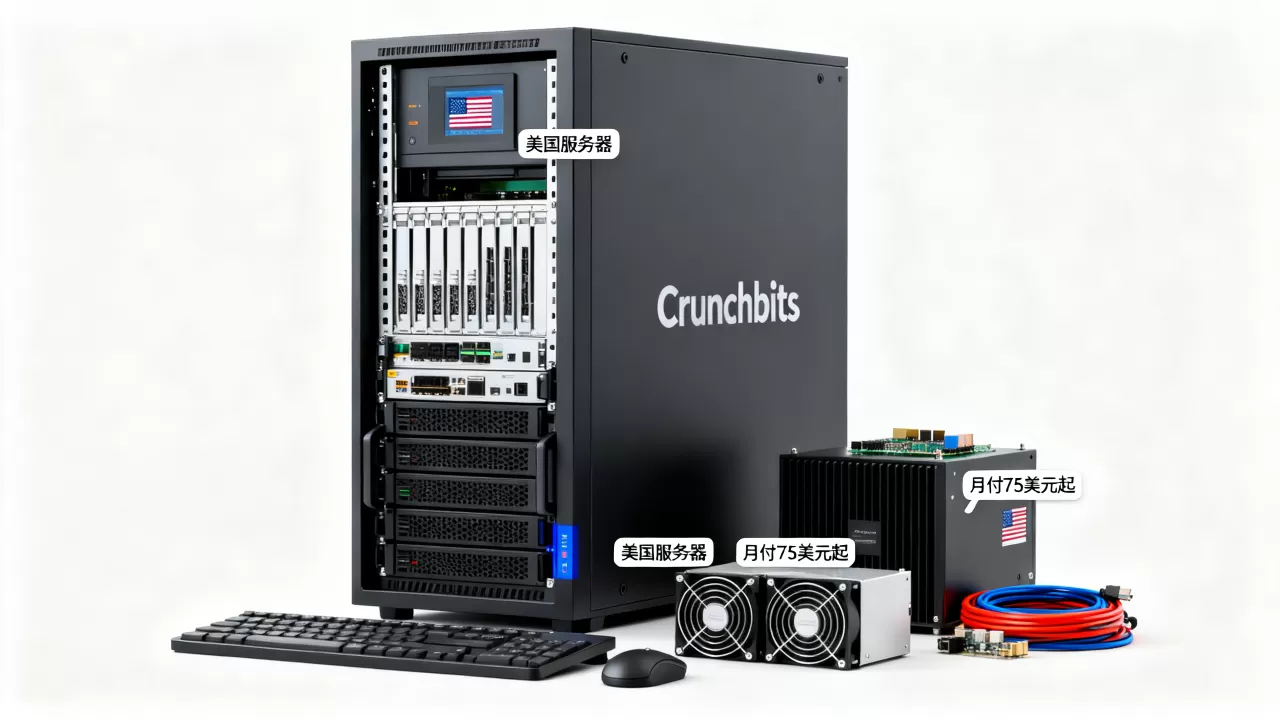 Crunchbits美国服务器月付75美元起性能如何？美国云服务器租用推荐