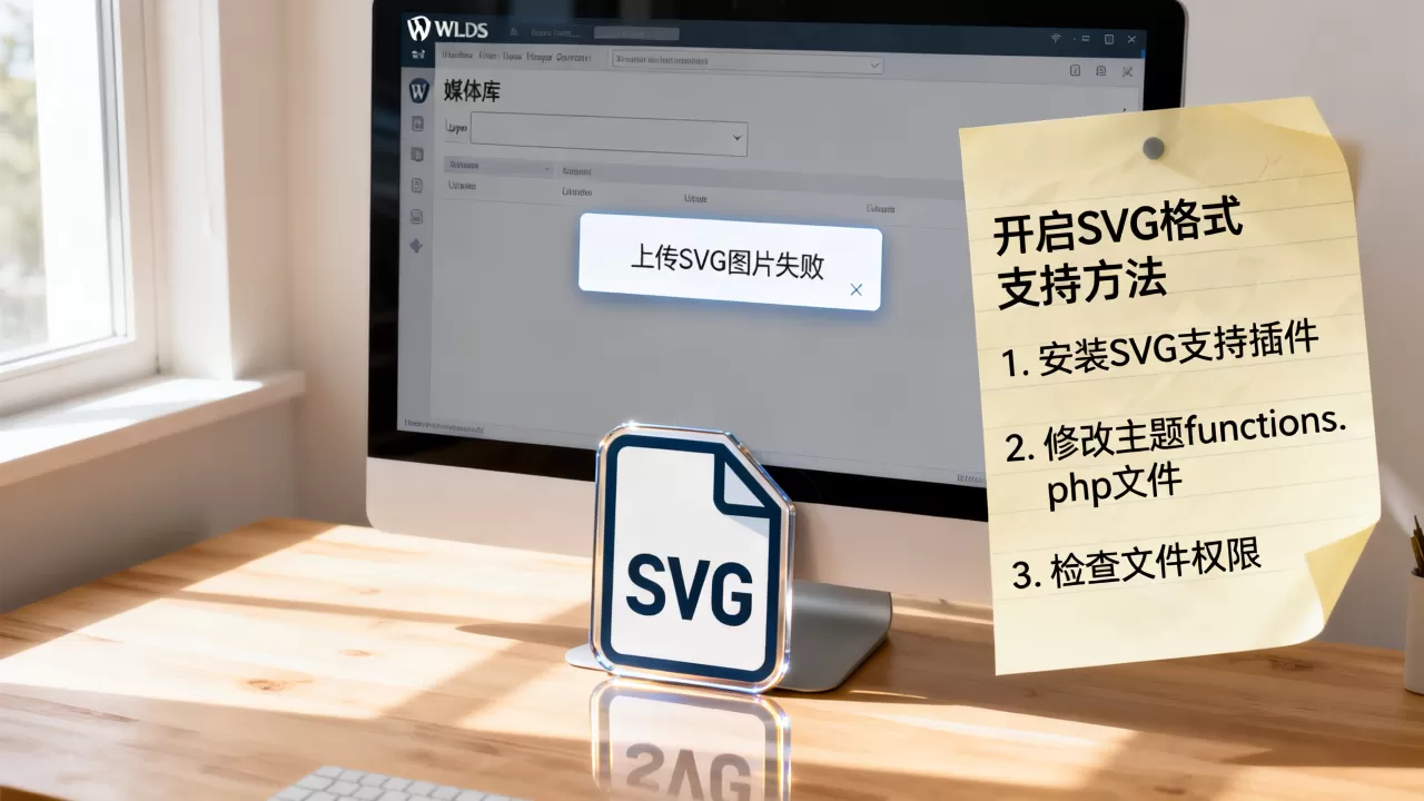 WordPress上传SVG图片失败怎么办？如何开启SVG格式支持