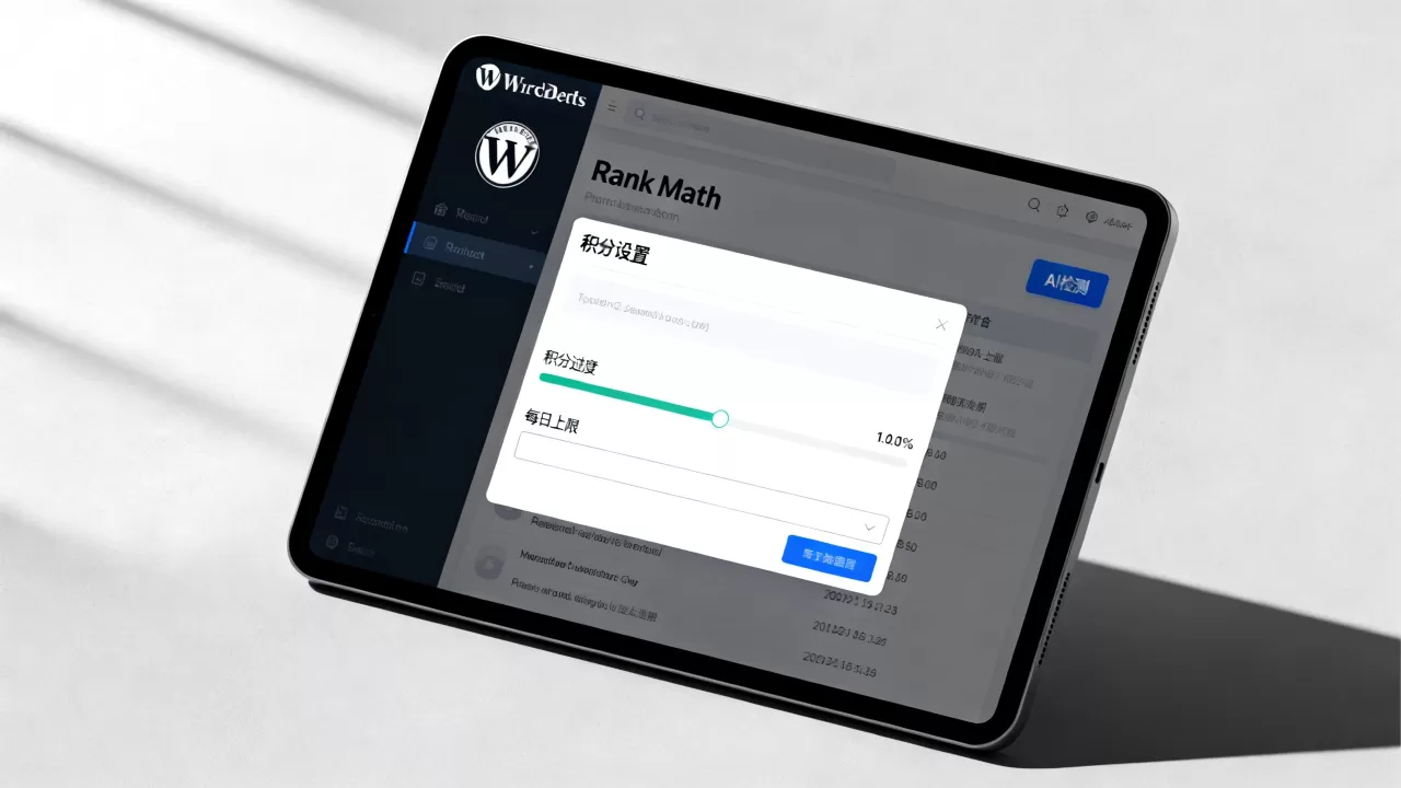 Rank Math检测AI积分怎么操作？WordPress SEO插件积分设置