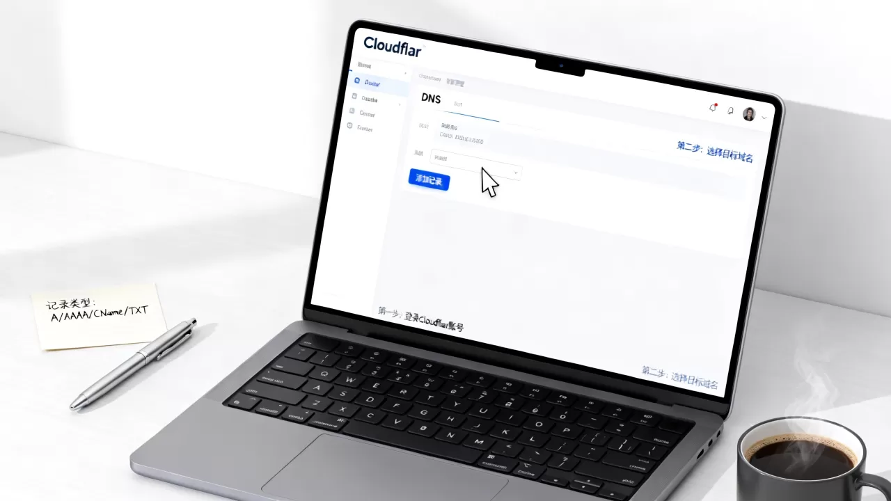 Cloudflare怎么添加指定DNS记录？Cloudflare添加DNS记录教程