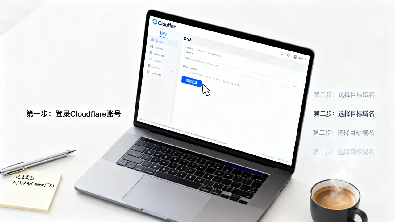 Cloudflare怎么添加指定DNS记录？Cloudflare添加DNS记录教程