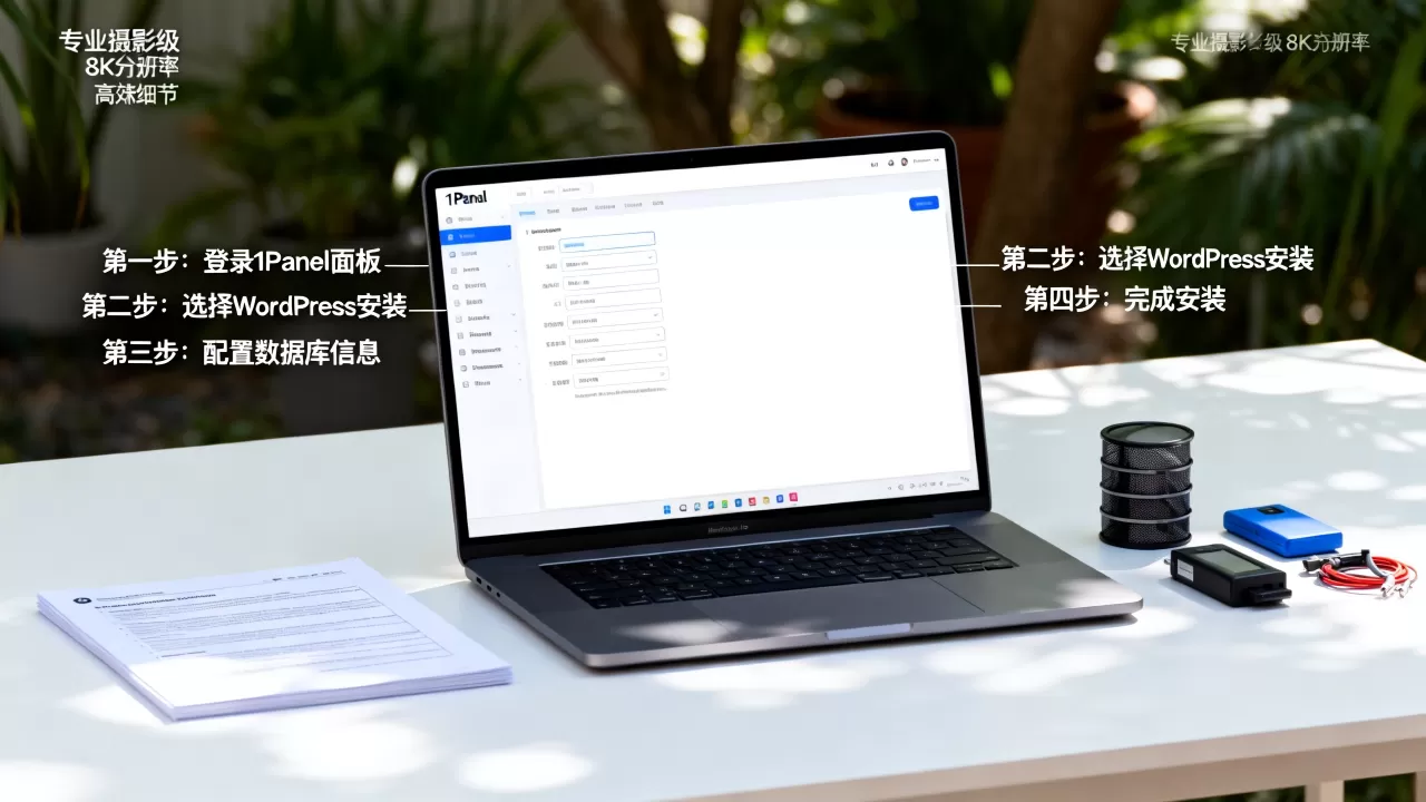 如何用1Panel面板可视化快速安装WordPress？WordPress安装教程