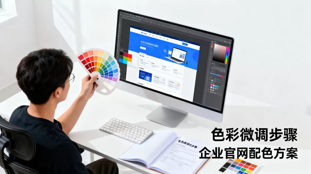 公司网站开发色彩微调怎么操作？企业官网配色方案