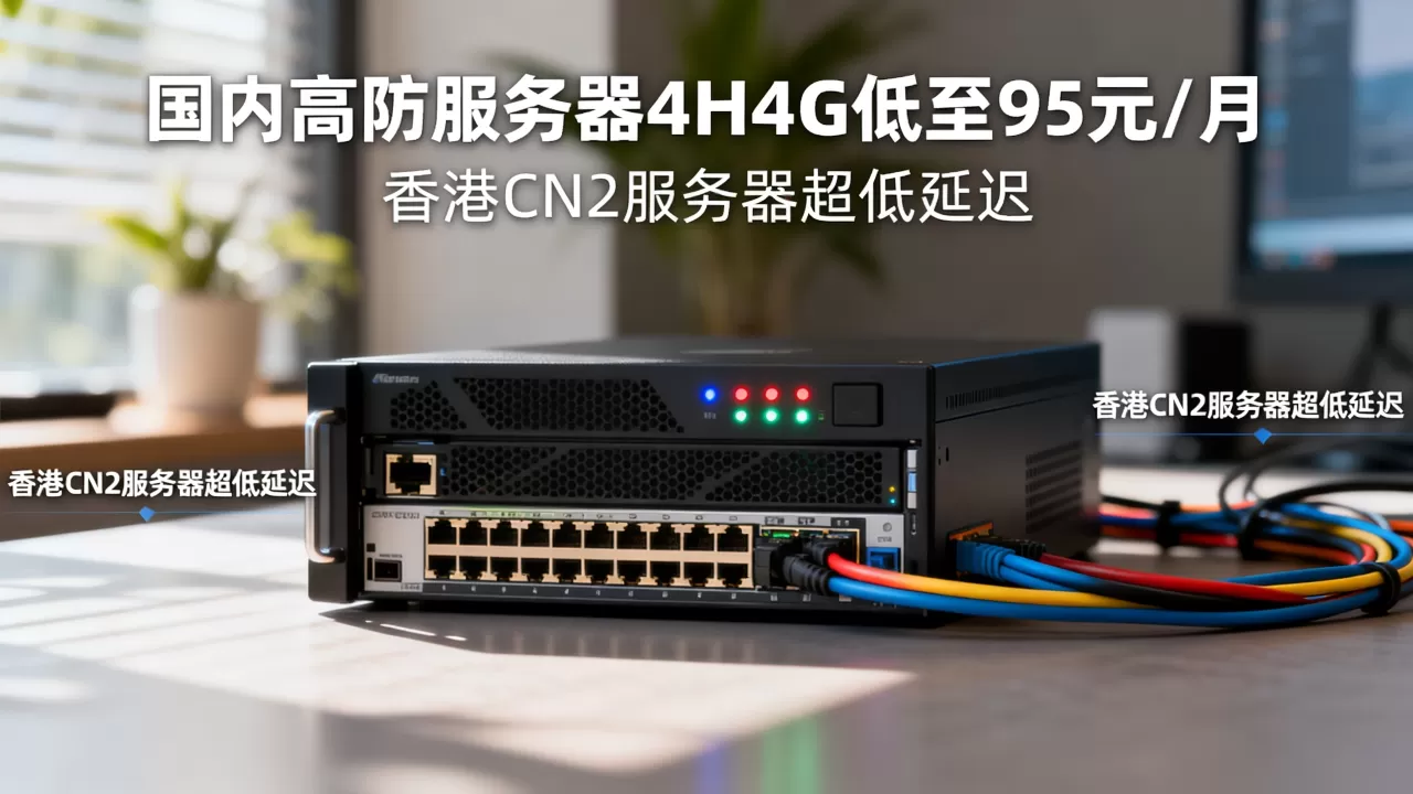国内高防服务器4H4G低至95元/月吗，香港CN2服务器超低延迟