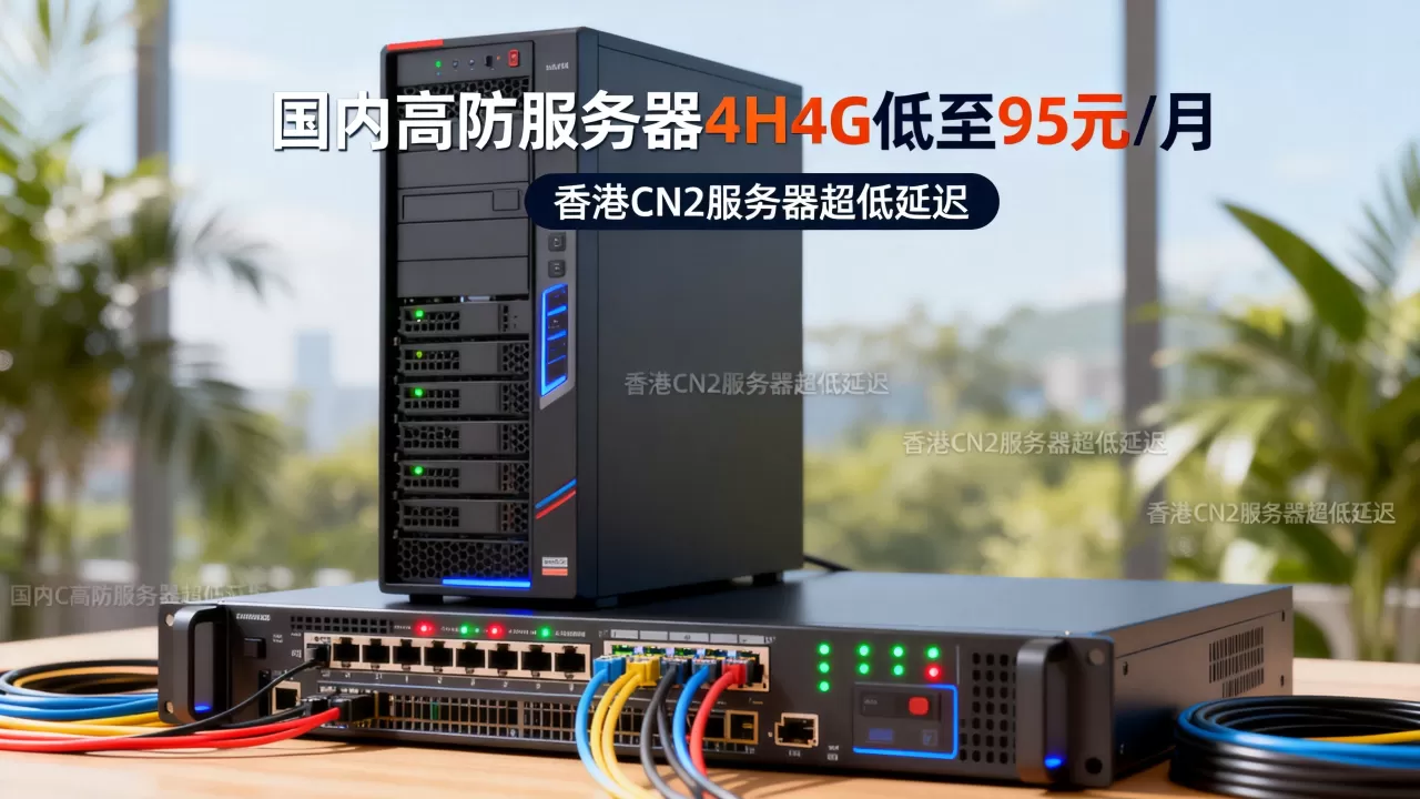 国内高防服务器4H4G低至95元/月吗，香港CN2服务器超低延迟