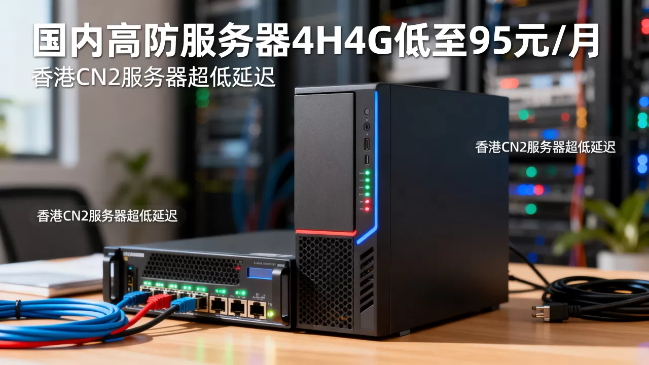 国内高防服务器4H4G低至95元/月吗，香港CN2服务器超低延迟