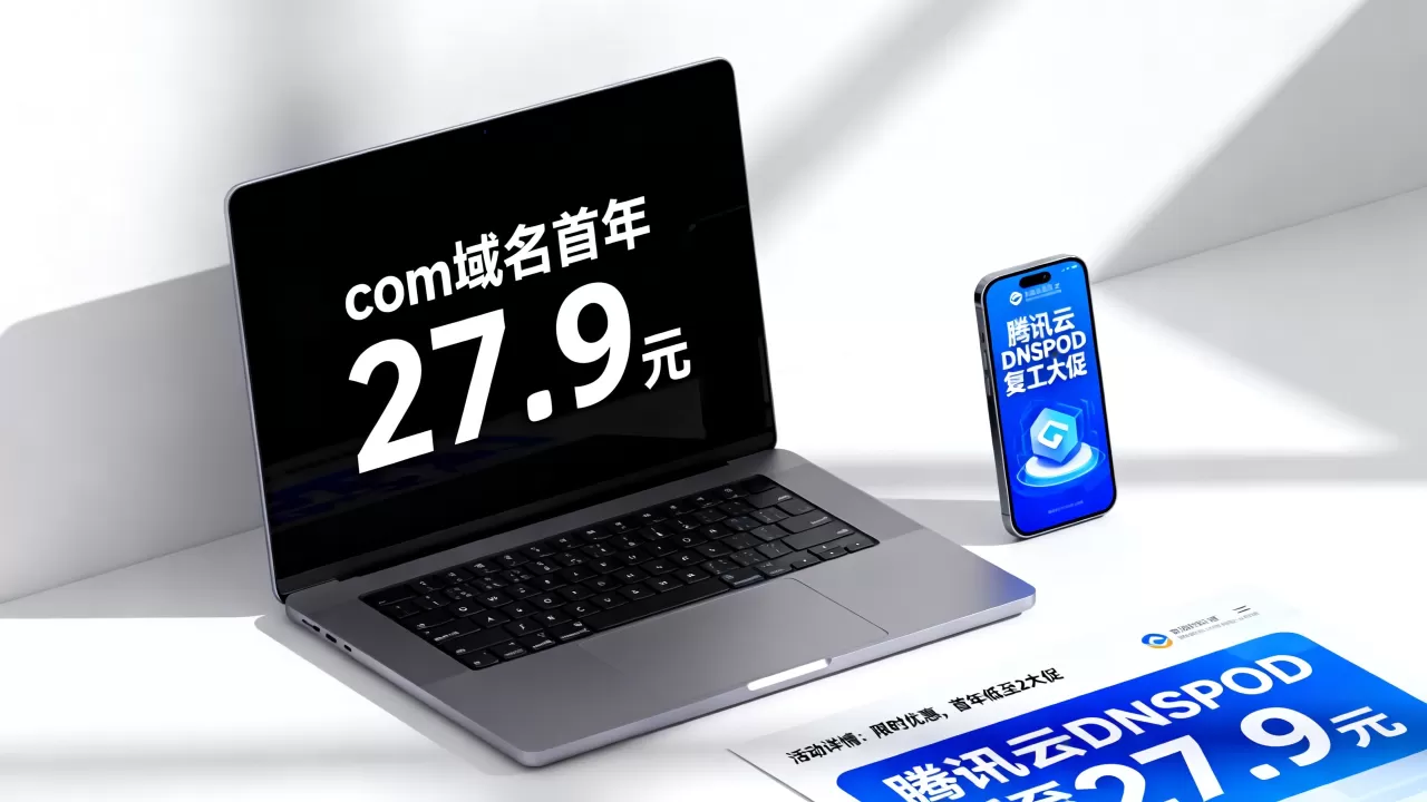 com域名首年27.9元是真的吗？腾讯云DNSPOD复工大促详情