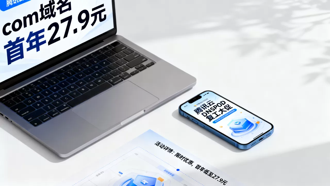 com域名首年27.9元是真的吗？腾讯云DNSPOD复工大促详情