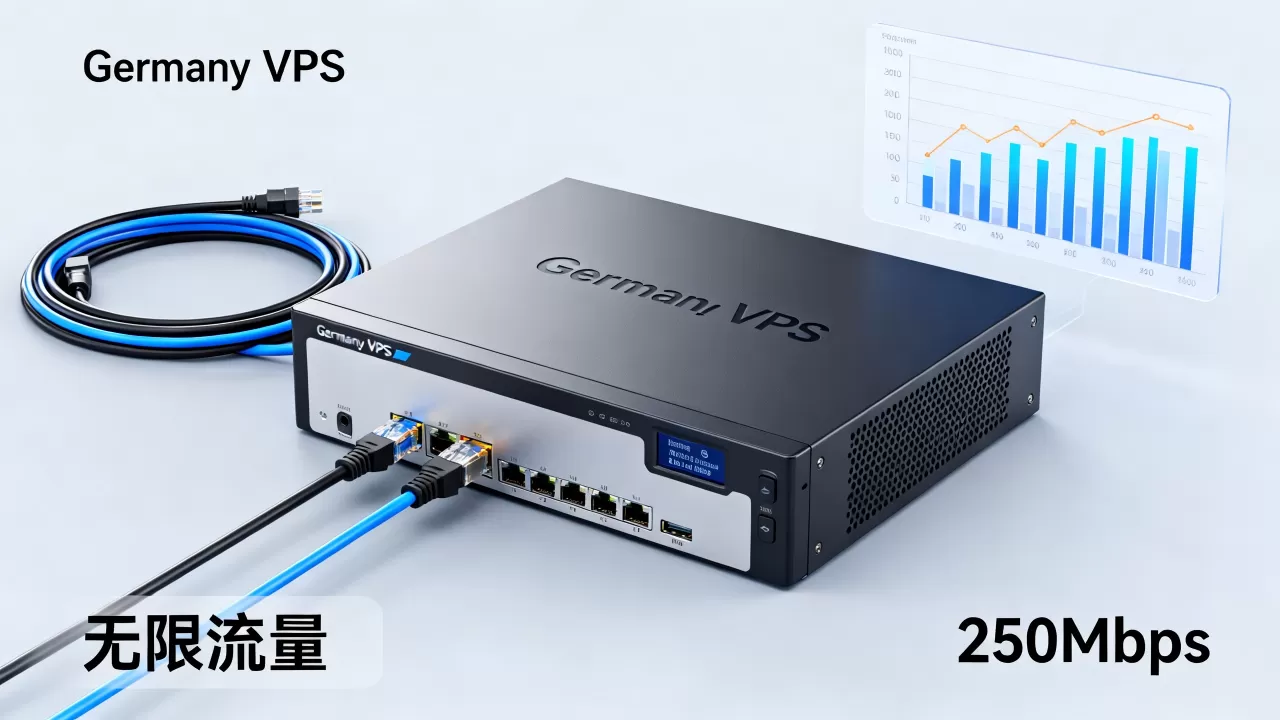 Wishosting德国VPS带宽多大？250Mbps无限流量值得买吗