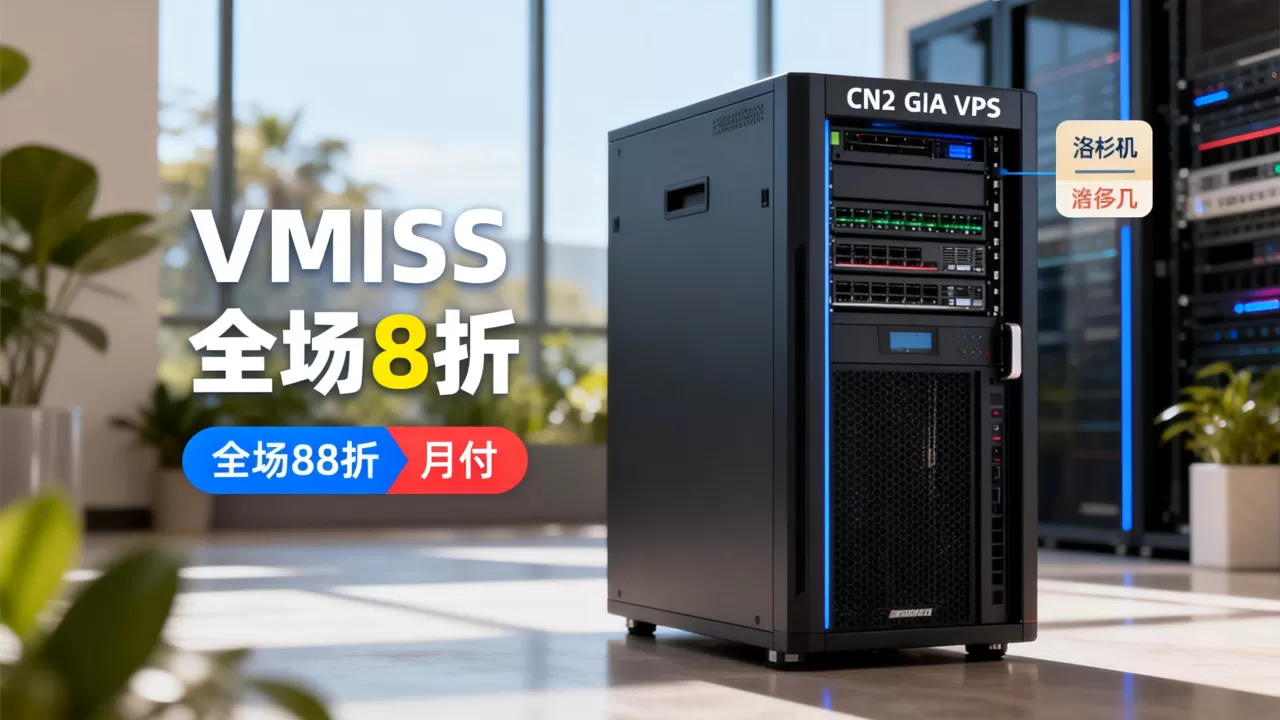 VMISS全场8折永久折扣是真的吗？洛杉矶CN2 GIA VPS月付多少