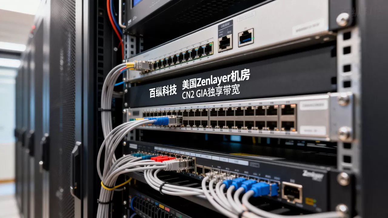 百纵科技美国Zenlayer机房延迟低吗？CN2 GIA独享带宽测评