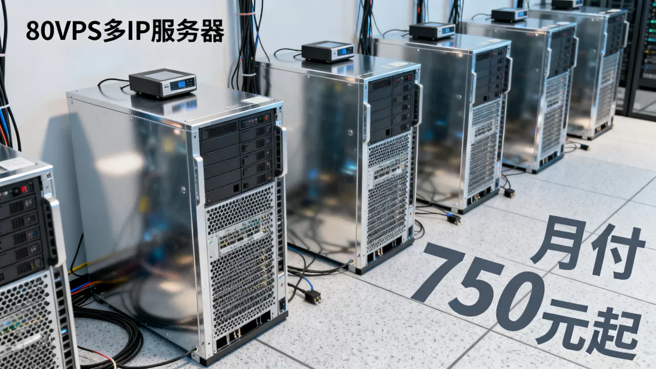 洛杉矶MC机房站群服务器月付750元起，80VPS多IP服务器租用费用