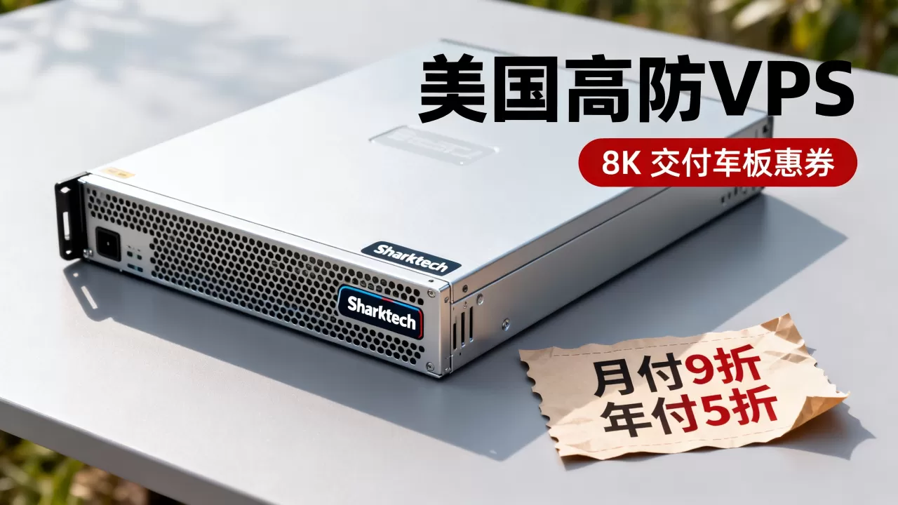 Sharktech鲨鱼机房月付9折年付5折值得买吗？美国高防VPS推荐