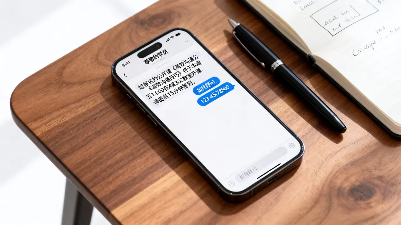 公开课短信通知怎么发？公开课短信通知模板