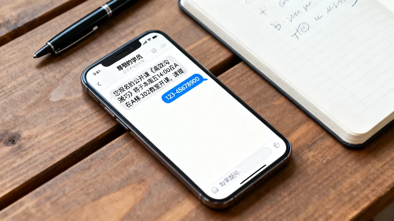 公开课短信通知怎么发？公开课短信通知模板