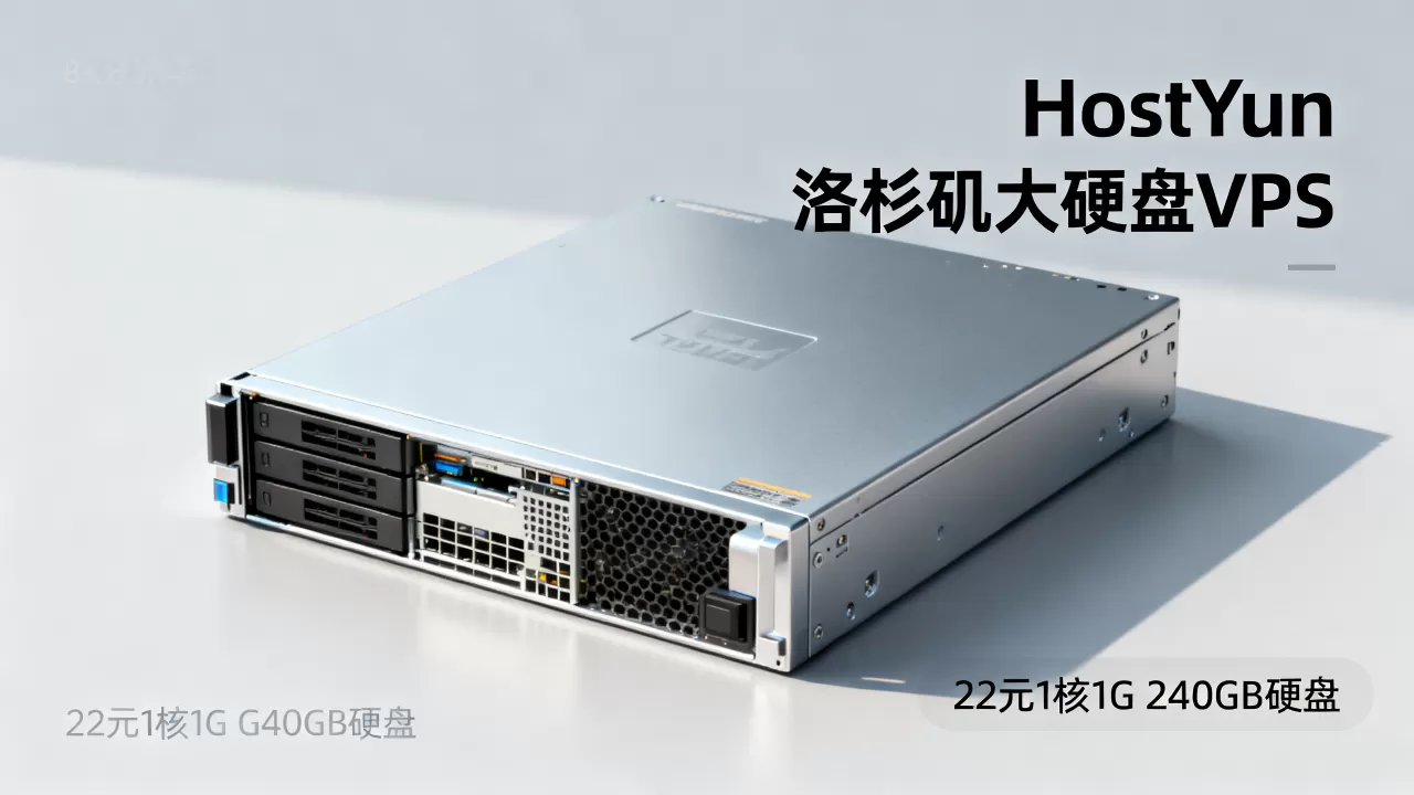 HostYun洛杉矶大硬盘VPS好用吗？22元1核1G 240GB硬盘怎么选