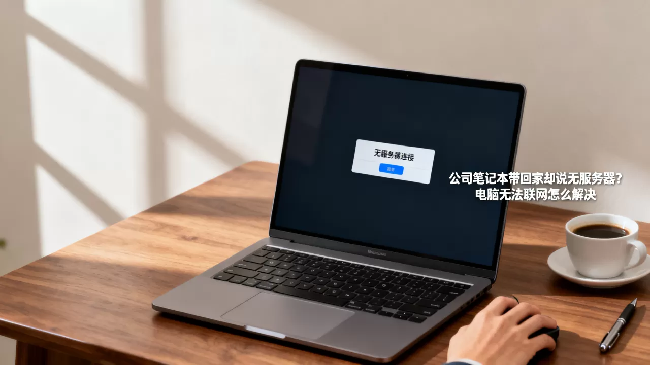 公司笔记本带回家却说无服务器？电脑无法联网怎么解决