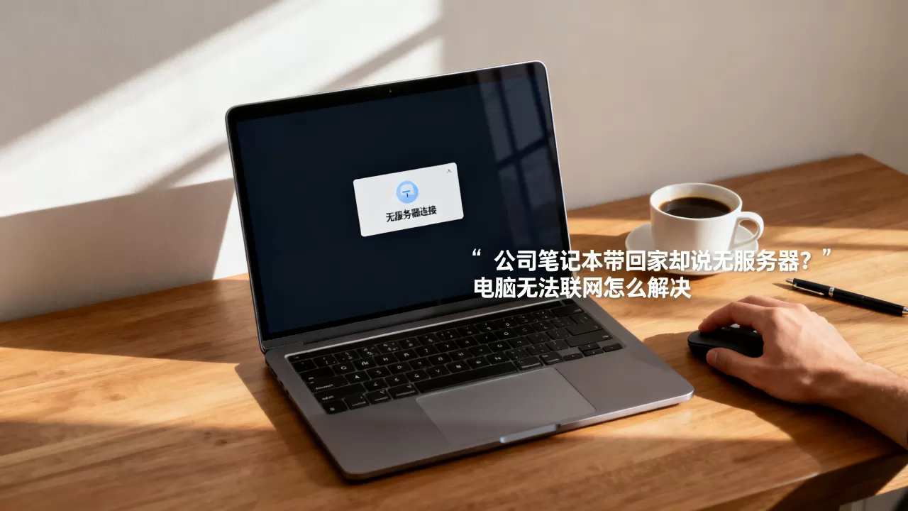 公司笔记本带回家却说无服务器？电脑无法联网怎么解决