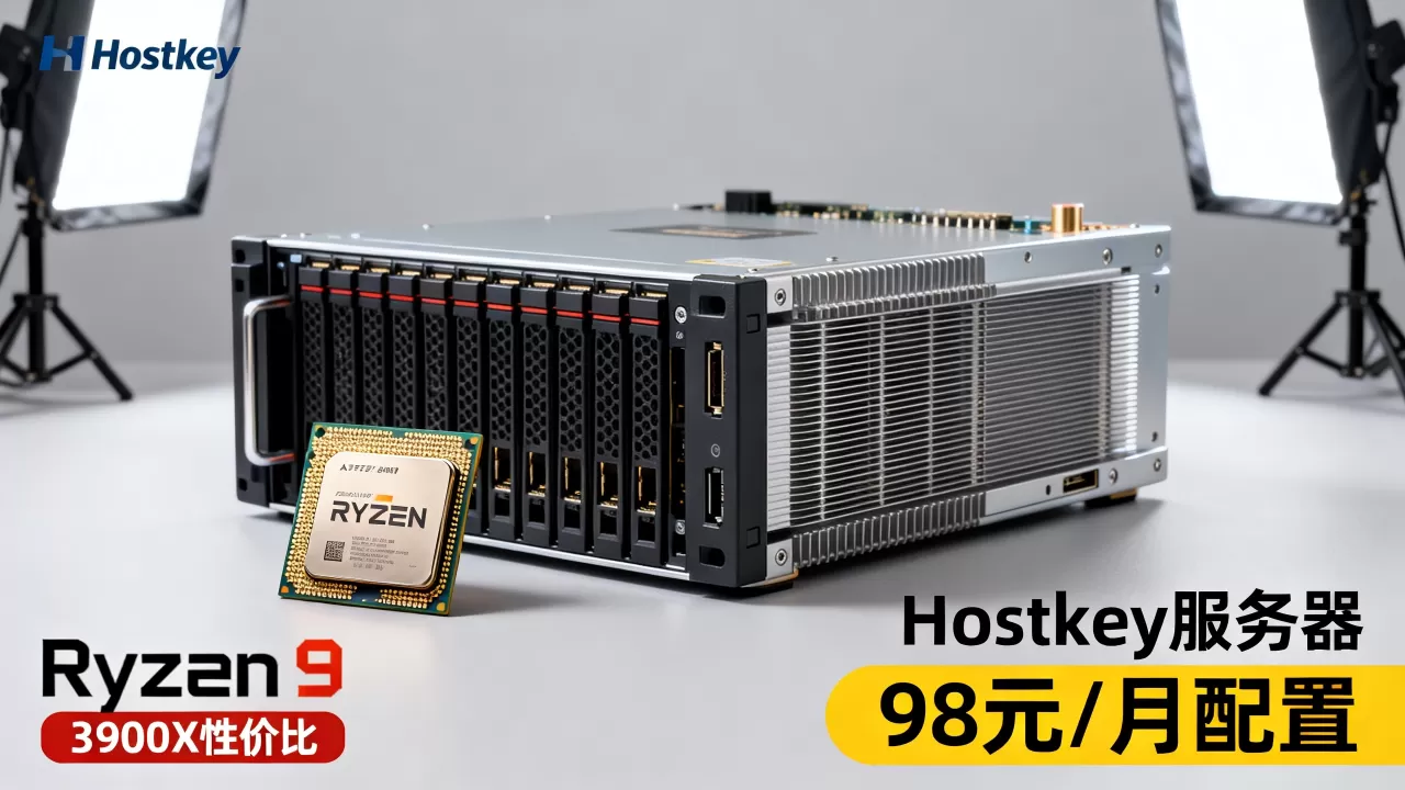 Hostkey服务器98元/月配置如何？Ryzen 9 3900X性价比高吗