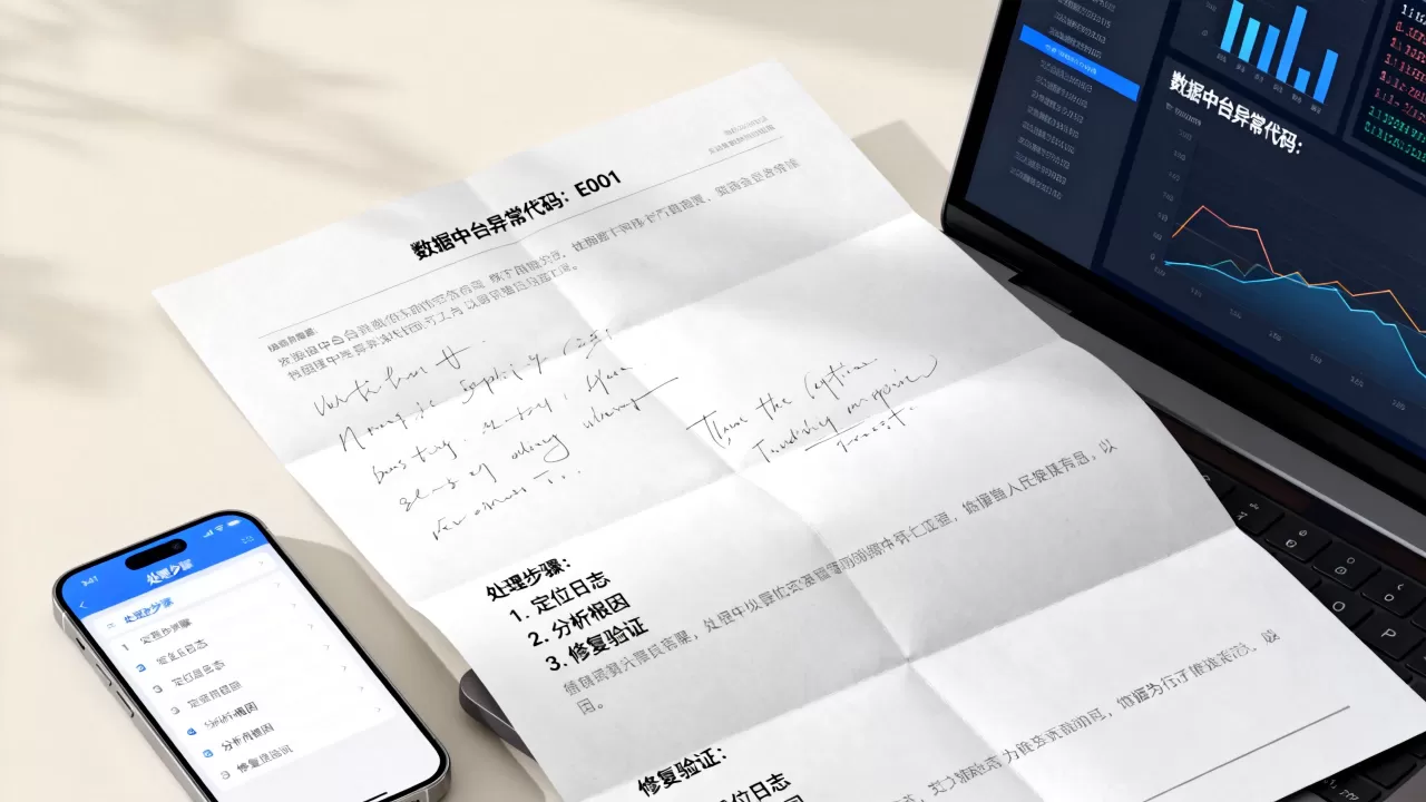 公司数据中台异常文档如何解读？数据中台异常处理方案