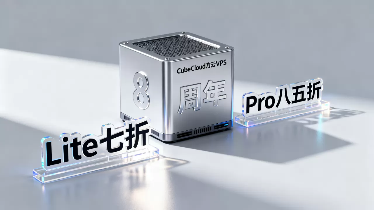 CubeCloud魔方云8周年Lite七折Pro八五折是真的吗？香港CN2 GIA VPS怎么选